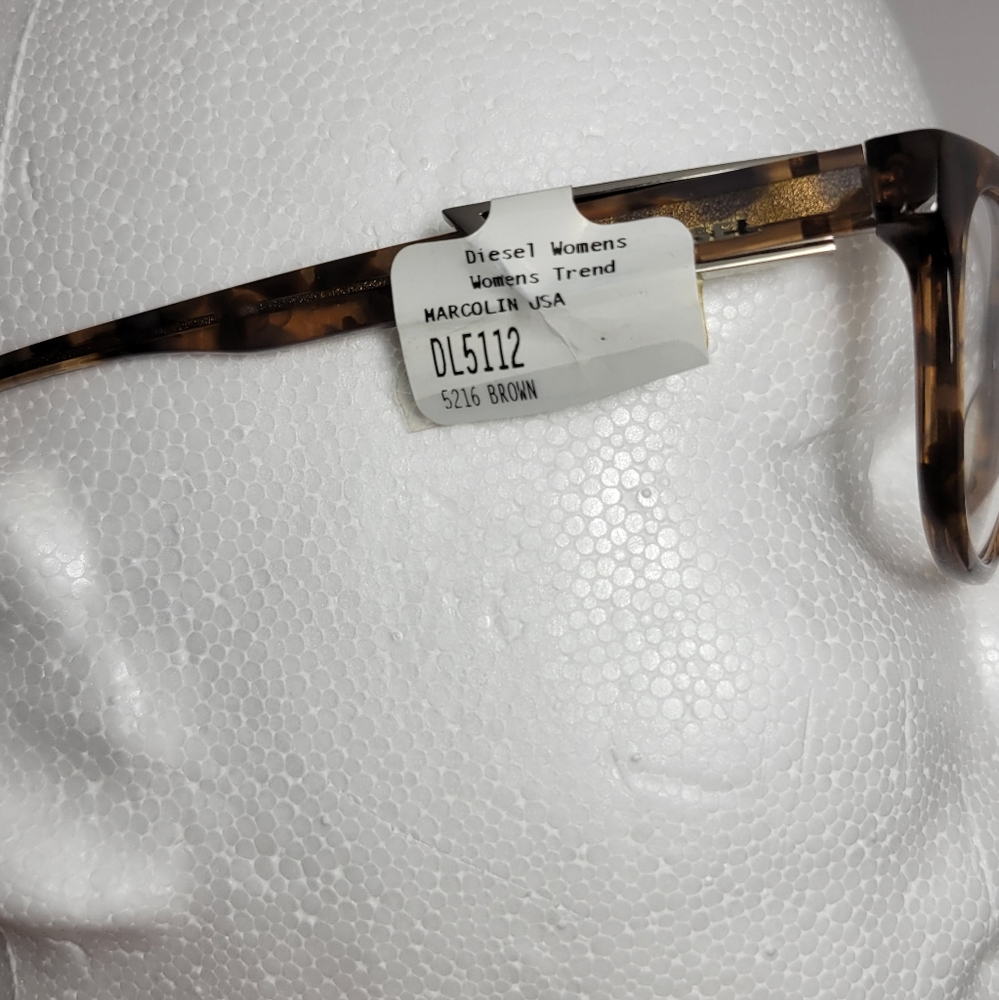 Diesel DL 5112 Brown Round Plastic Eyeglasses Frame 52-16-145 NWT - Picture 8 of 14